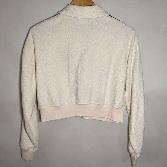 Victoria Secret Pink Reverse Fleece Cropped Polo Sweatshirt Xsmall - Picture 10 of 10